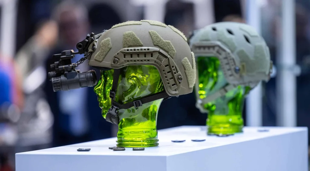 Combat helmets designed for integrated soldier protection and survivability